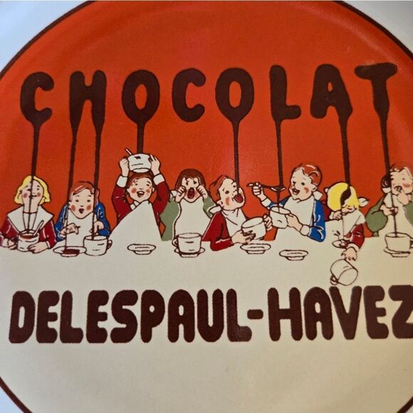 Pottery Barn Ceramic Chocolate Dessert Plate, Red Chocolat Delespaul-Havez - Picture 5 of 6